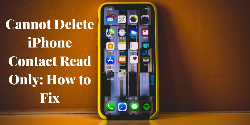 Cannot Delete iPhone Contact Read Only