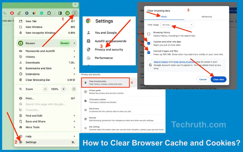 Clear Browser Cache and Cookies